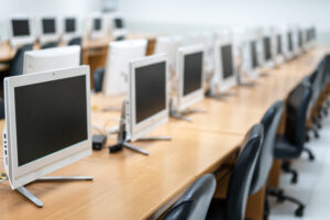 Computers on a desk